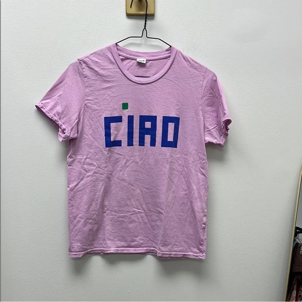Clare V CIAO Camp Fit Lavender T-shirt EUC Small - Picture 6 of 6